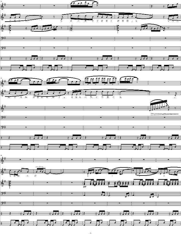 难忘的笑脸 伴奏(钢琴谱)3