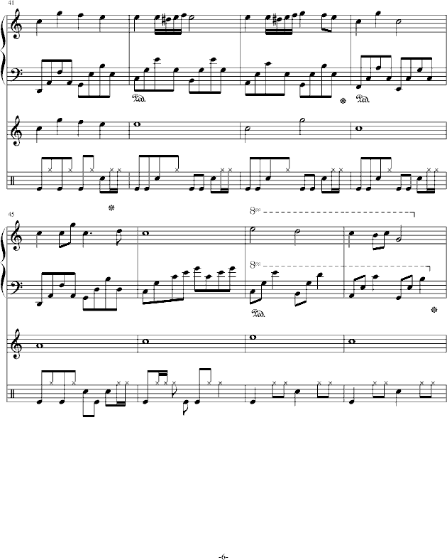 回忆那一天(钢琴谱)6