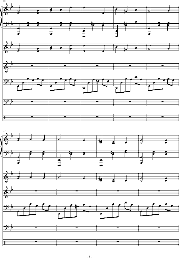 （悼念）血染红的黑玫瑰(钢琴谱)3
