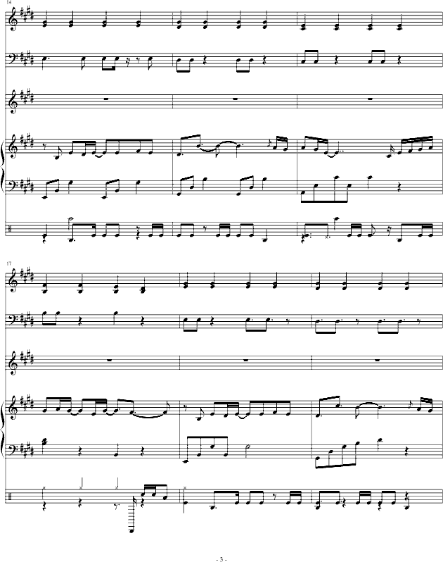 虫儿的翅膀(钢琴谱)3