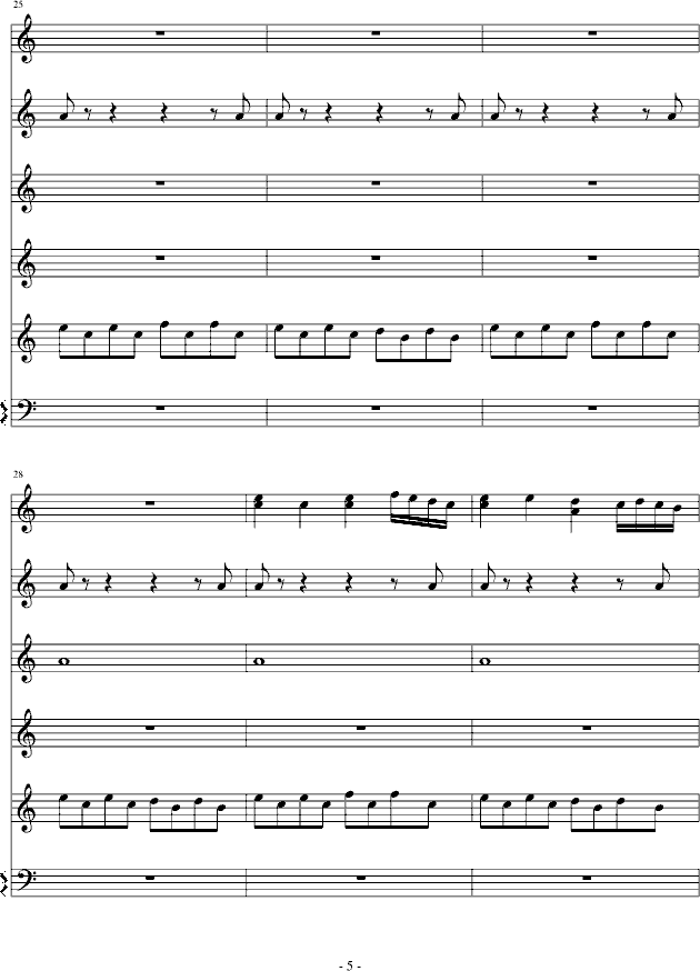 蝴蝶公墓(钢琴谱)5