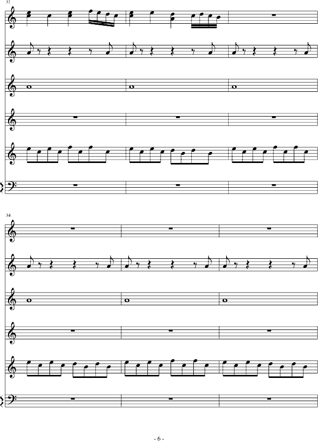 蝴蝶公墓(钢琴谱)6