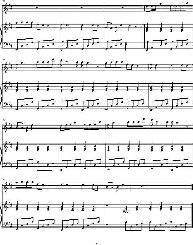 烟雨梦中(钢琴谱)3