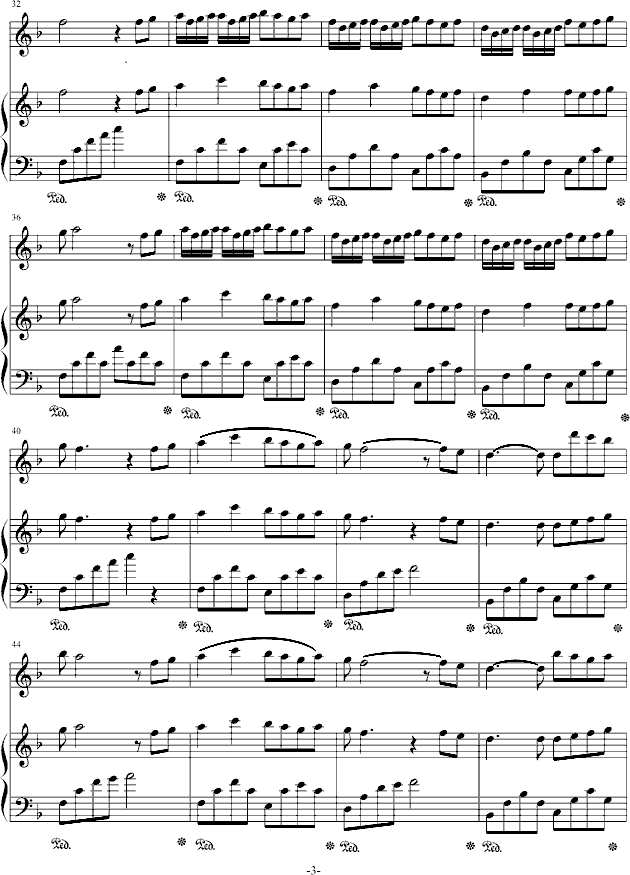 你还记得从前吗(钢琴谱)3