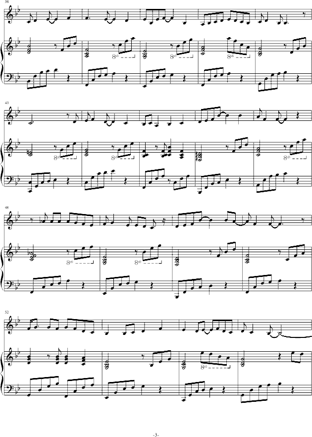 原版（钢琴版）Flying High 音效(钢琴谱)3