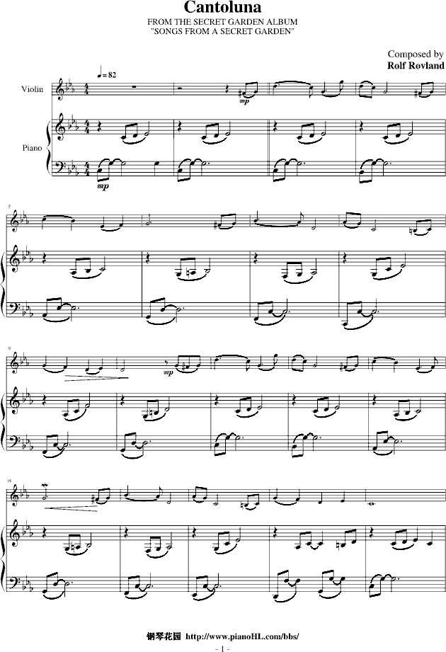 Cantoluna(钢琴谱)1