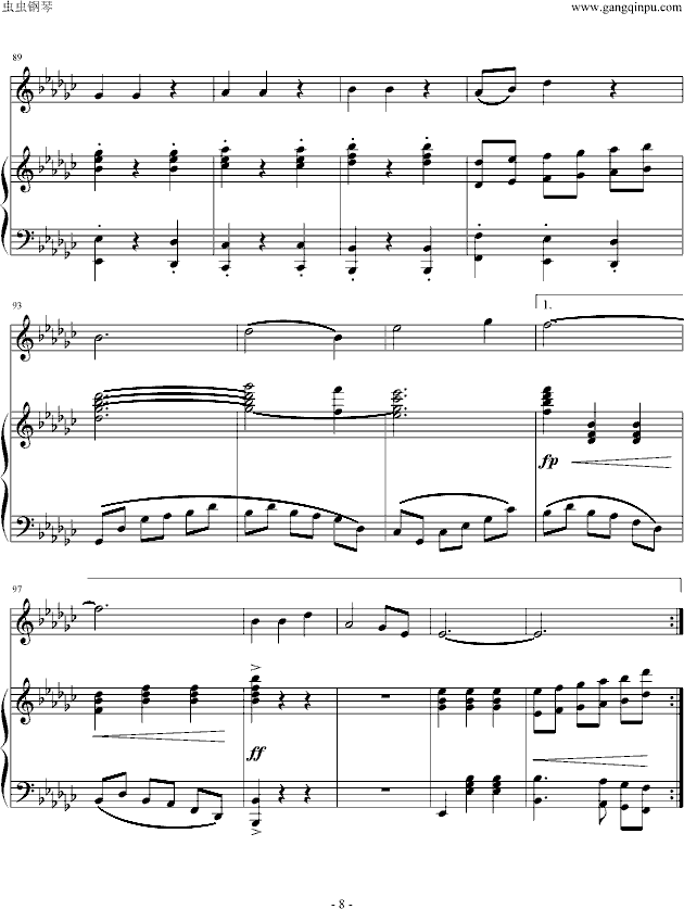 美丽的心情(钢琴谱)8