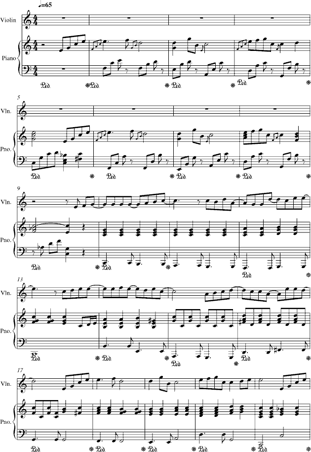 蒲公英的约定(钢琴谱)1