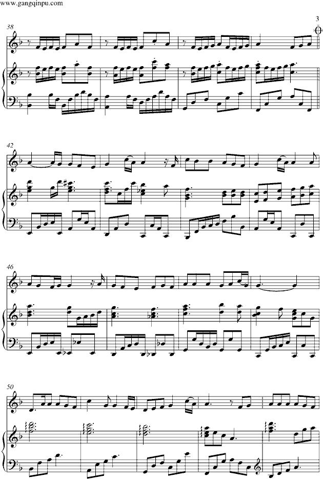 狐狸雨（我的女友是九尾狐OST）(钢琴谱)3