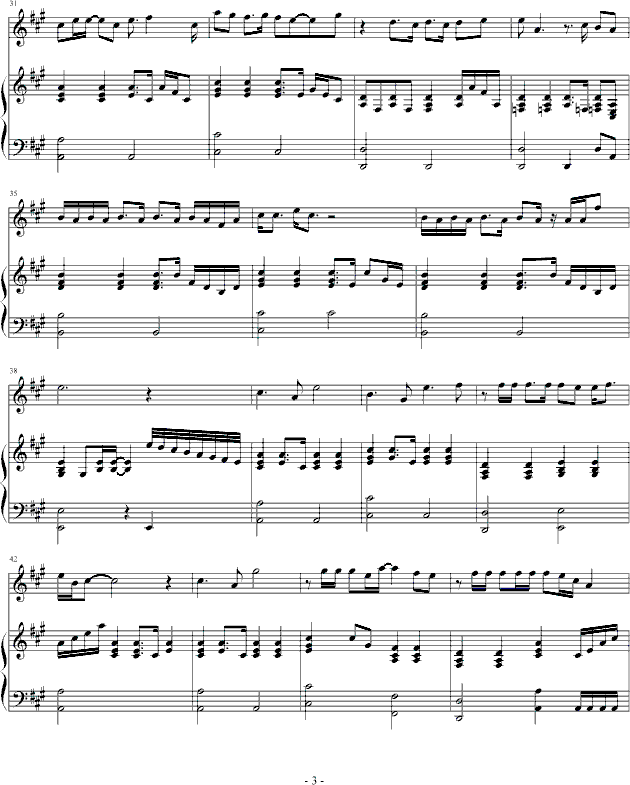 太美丽(钢琴谱)3