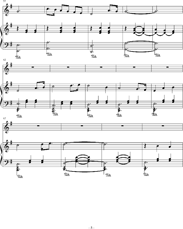 断臂山主题（弹唱）(钢琴谱)5