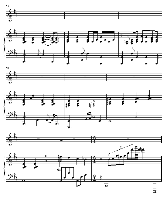 KISS goodbye弹唱版(钢琴谱)7
