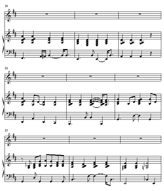 KISS goodbye弹唱版(钢琴谱)3