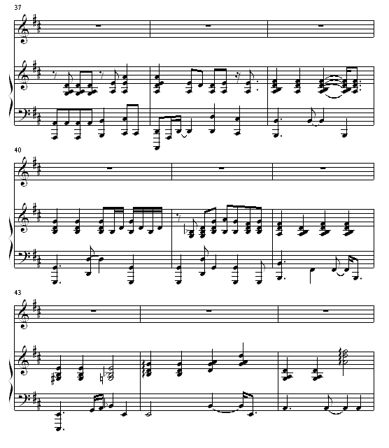 KISS goodbye弹唱版(钢琴谱)5