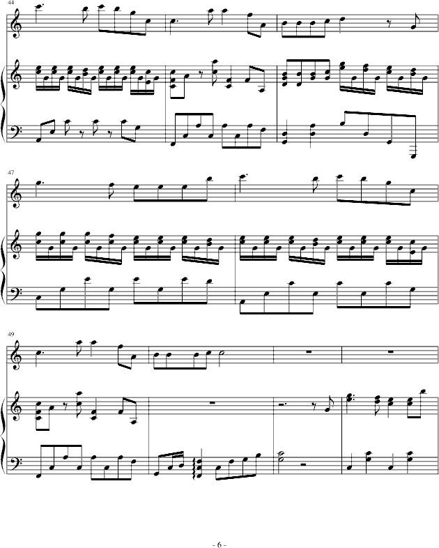 黑白配(钢琴谱)6