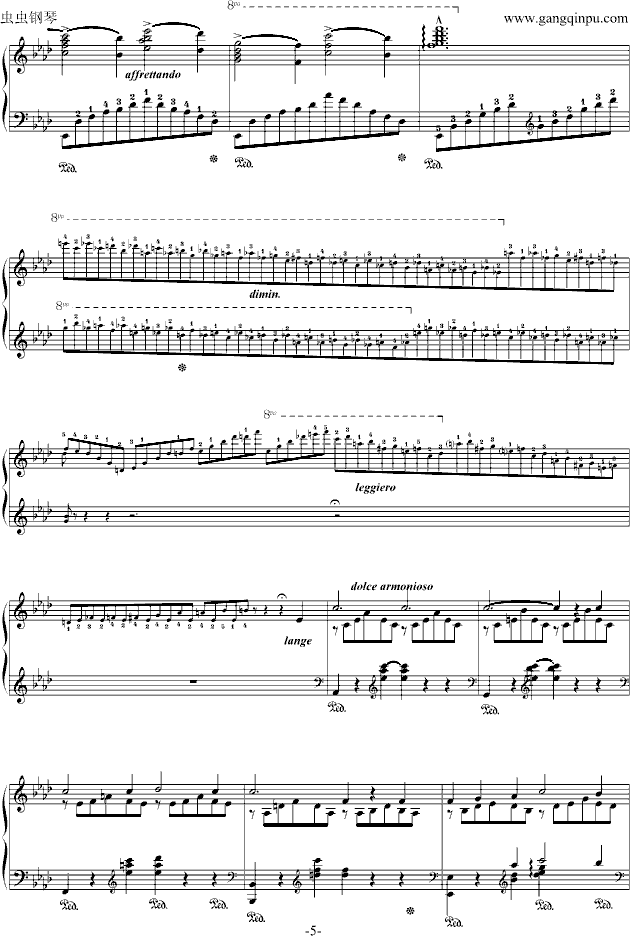 爱之梦{原版}(钢琴谱)5