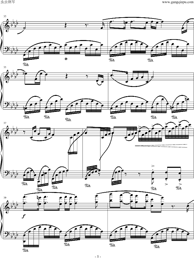 埃莉娜（爱蕾亚娜的眼睛）(钢琴谱)5