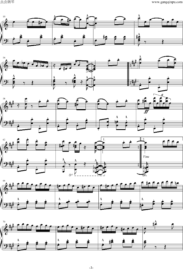 土耳其进行曲（爵士）(钢琴谱)3