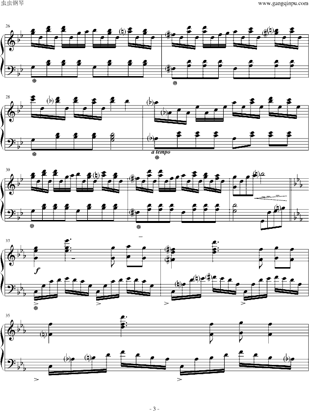 白色的旋律(钢琴谱)3