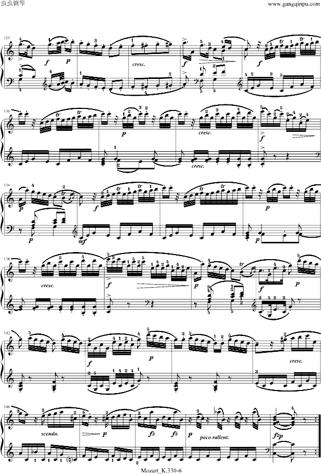 莫扎特(钢琴谱)6