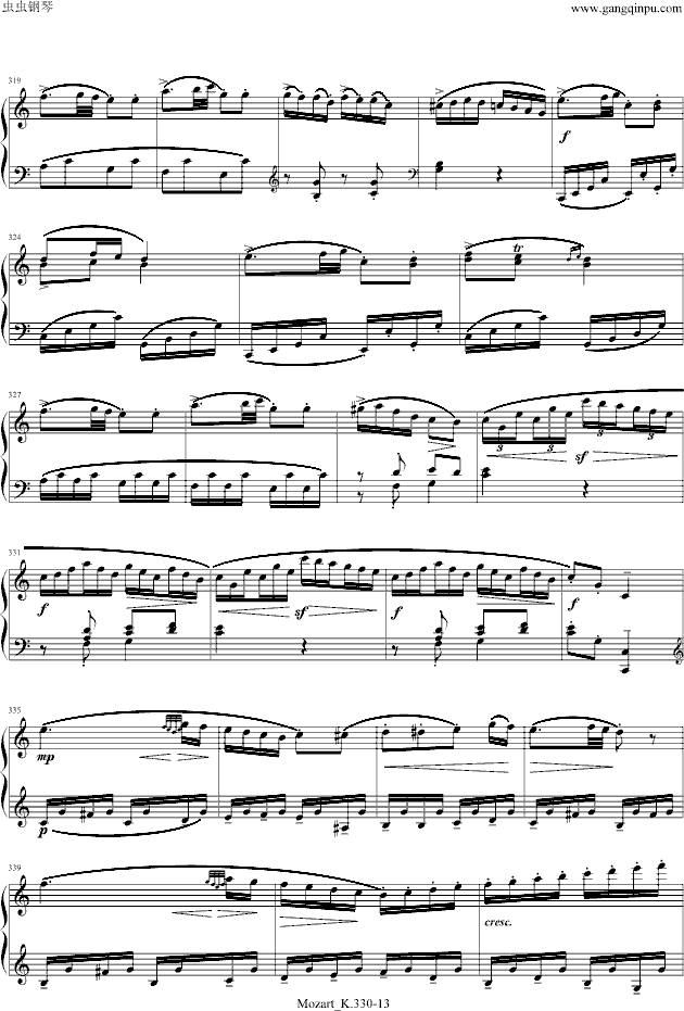 莫扎特(钢琴谱)13