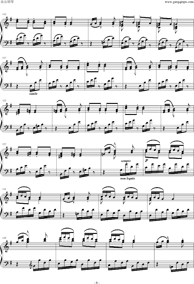 李斯特匈牙利狂想曲第7号 一首欢快活泼的舞曲(钢琴谱)6