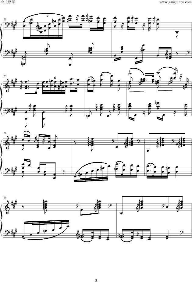 李斯特 匈牙利狂想曲第11号(钢琴谱)5