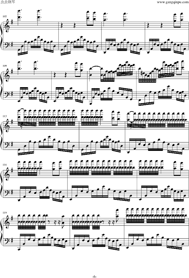 月光边境(钢琴谱)6