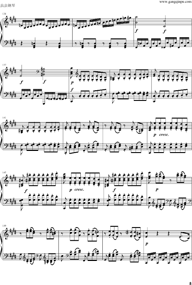 月光奏鸣曲第三乐章(钢琴谱)8