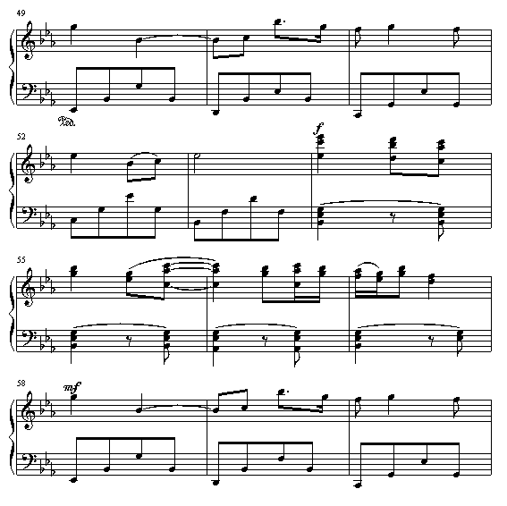 听妈妈讲那过去的事情(钢琴谱)5