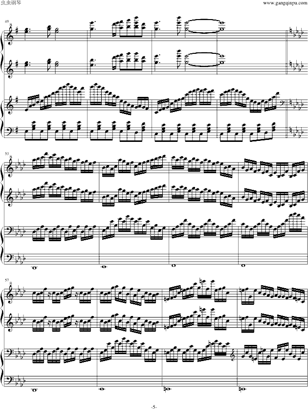 【東方PROJECT】少女绮想曲(钢琴谱)5