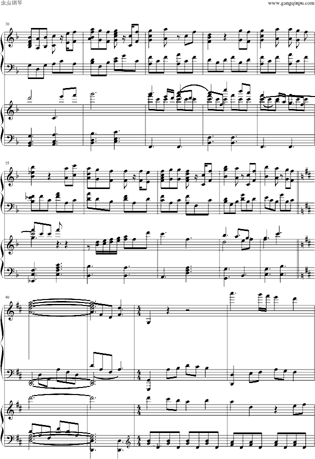 迪士尼【小美人鱼2】歌曲for a moment钢琴完整版(钢琴谱)3