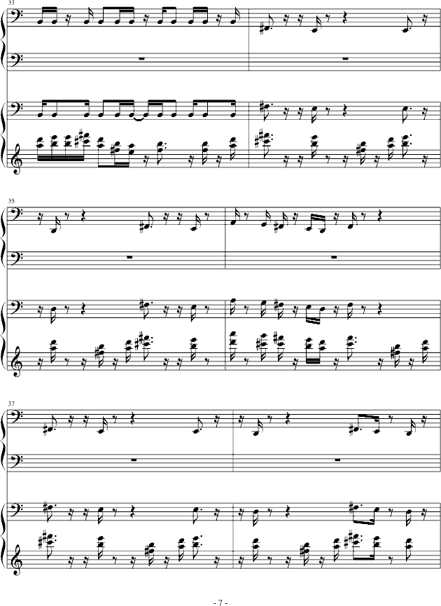 四手联弹 热血物语 (钢琴谱)7