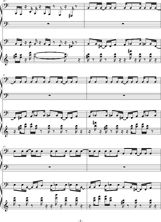四手联弹 热血物语 (钢琴谱)8