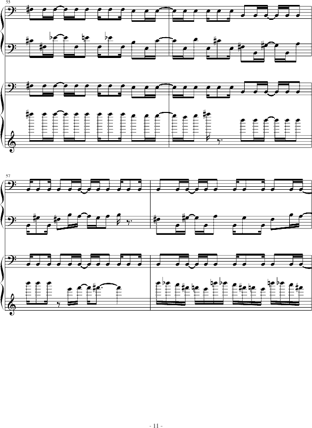 四手联弹 热血物语 (钢琴谱)11