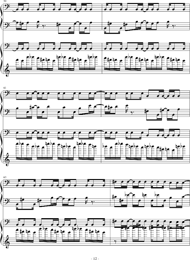 四手联弹 热血物语 (钢琴谱)12