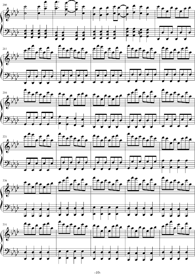 初音ミクの消失(钢琴谱)10