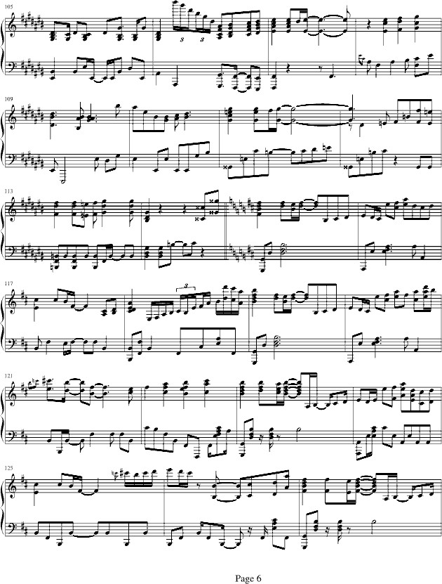 鸟之诗(钢琴谱)6