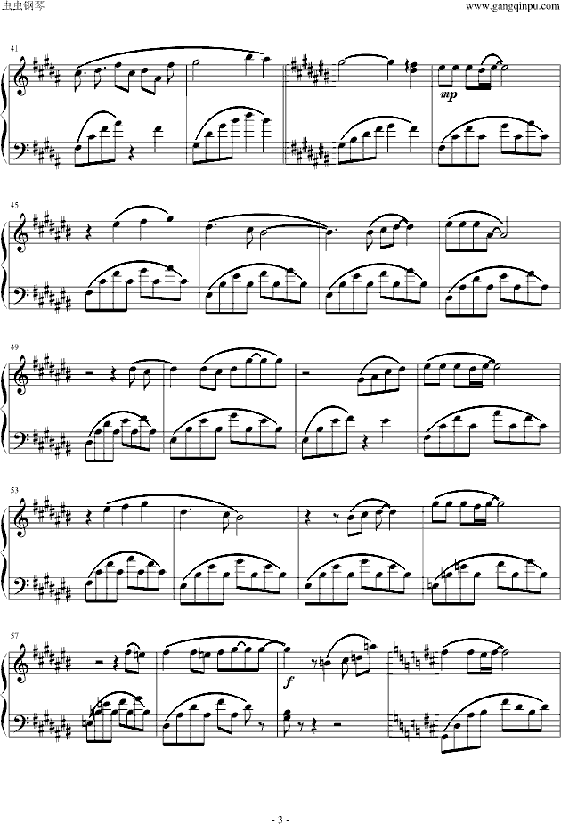 鸟之诗（抒情慢版）(钢琴谱)3