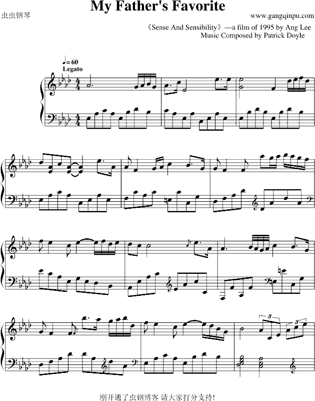 sense and sensibility  理智与情感(钢琴谱)1