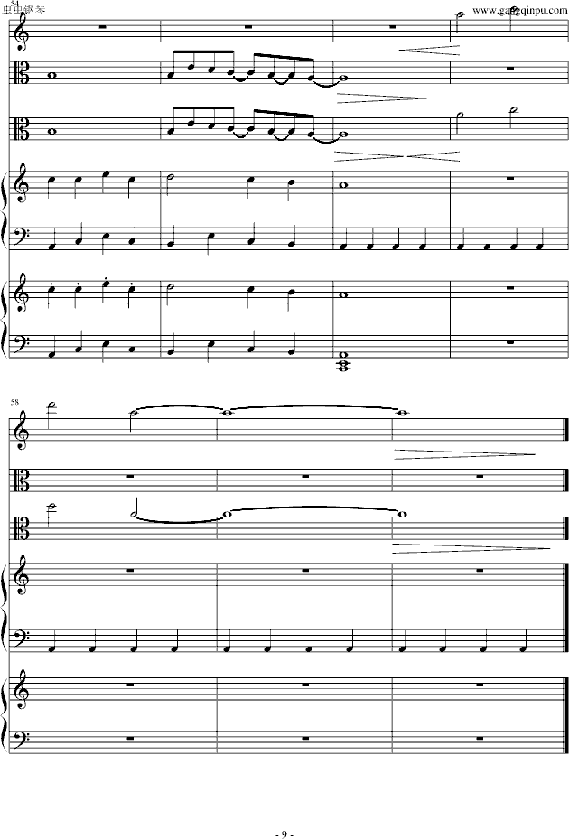忠犬八公的故事(钢琴谱)9