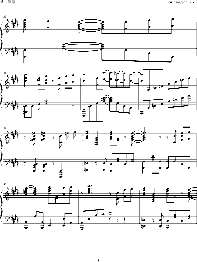 火影忍者主题曲 青鸟(钢琴谱)3
