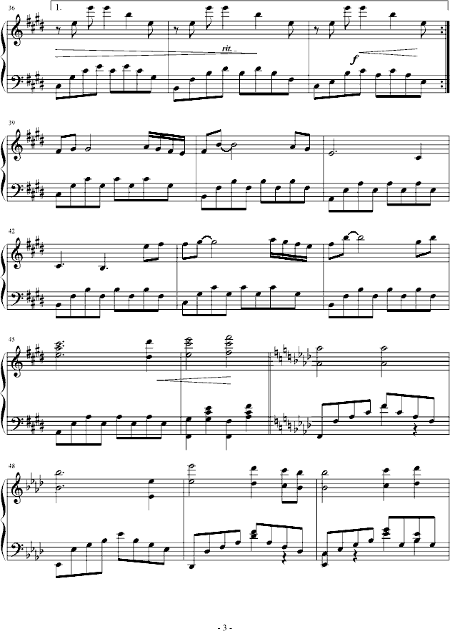 我心永恒(钢琴谱)3