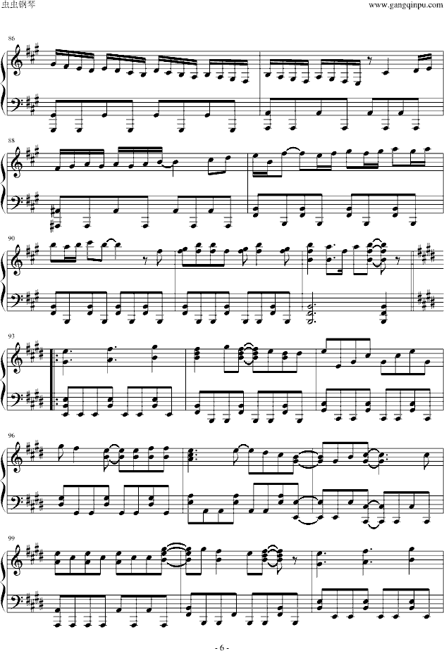 数码宝贝Butterfly(钢琴谱)6