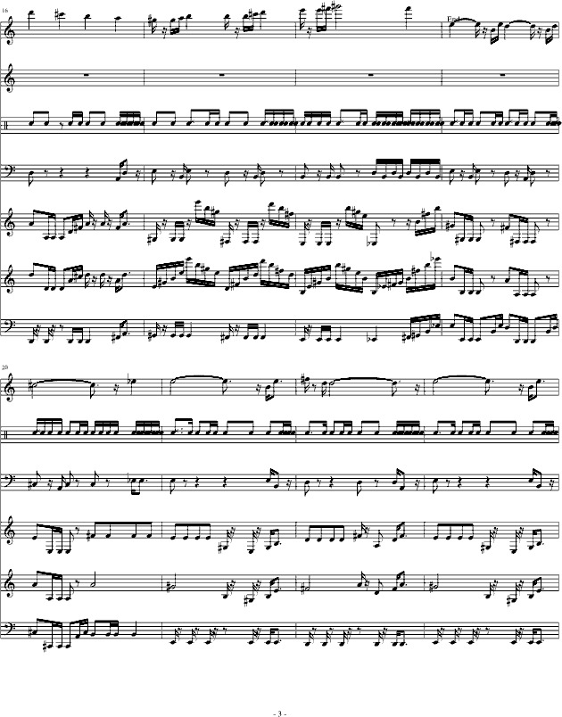 口袋妖怪 道馆(钢琴谱)3