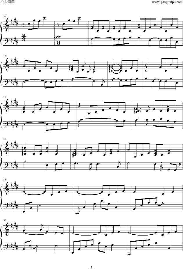 the rain (简单版)(钢琴谱)3