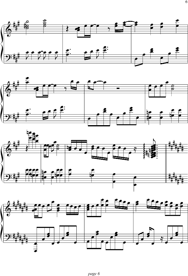 名偵探柯南片尾曲(钢琴谱)6