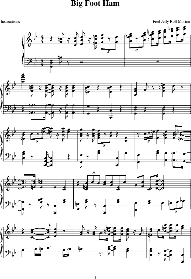big foot ham(钢琴谱)1