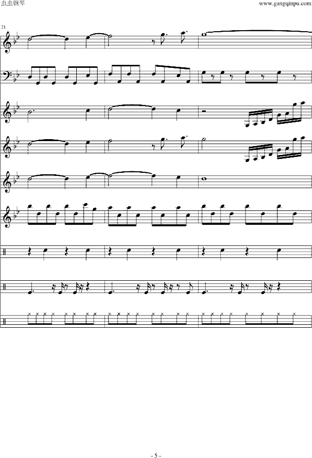 The Poet And The Pendulum(钢琴谱)5