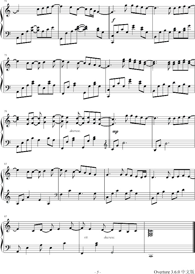 Right Here Waiting(钢琴谱)5